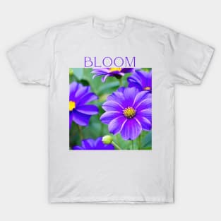 "Blossoming Beauty - Vibrant Purple Flower Tee, Spring Blooms Inspired T-shirt, Serene 'Bloom' Design, Aesthetic Floral Shirt" T-Shirt